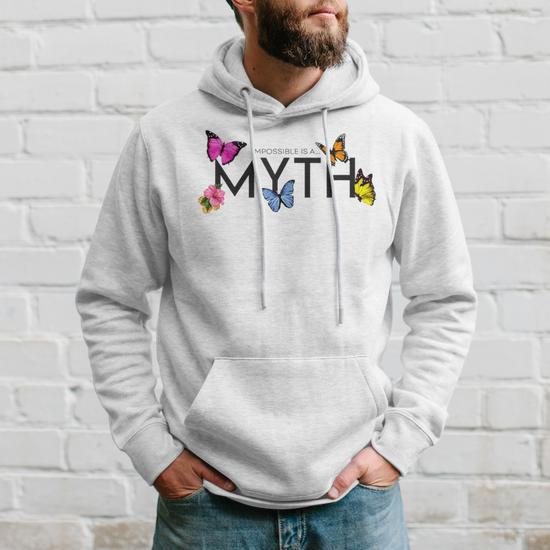 Reclaimed Vintage - Sweat à capuche unisexe à imprimé papillon - Gris Reclaimed Vintage - Sweat à capuche unisexe à imprimé papillon - Gris