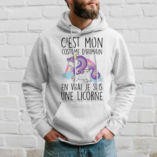 Licorne Costume D'humain Enrai Je Suis Une Licorne Adultes Sweat à