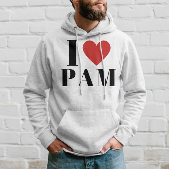 I Love Pam Heart Family Lover Custom Name Pam Idea Pam Hoodie Seseable UK