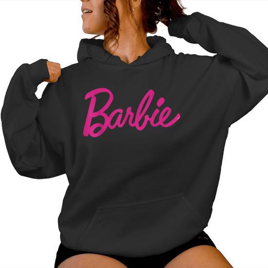 Sweat à Capuche Officiel Barbie - Licence Mattel - Plusieurs Coloris - 80% Coton - Taille S à XXL