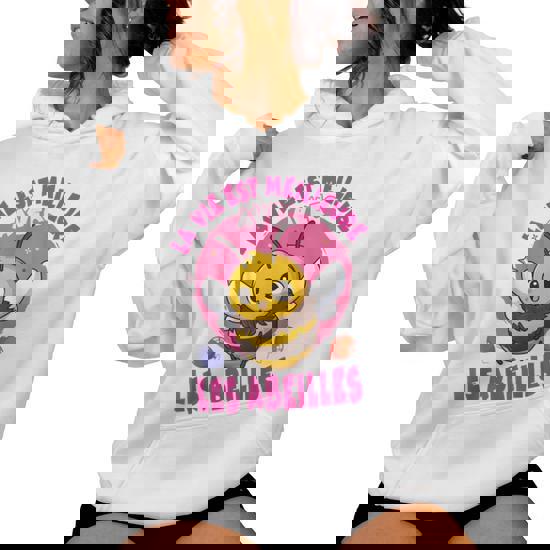 Sweat à Capuche 'Les Abeilles Sont Cool' - Thème Pollinisateurs, Design Artistique, Coupe Classique