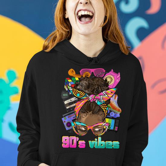 90 s Vibes 90s Outfit for 90 s Hip Hop Party Women Hoodie Monsterry