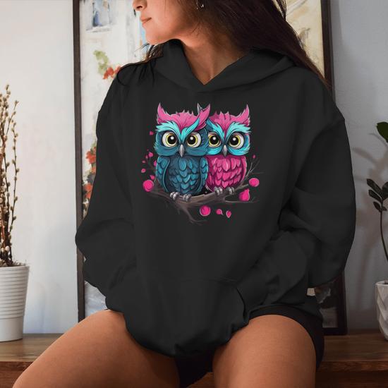 Sweat à Capuche Urban Heritage - Motif Hiboux, Lunes Et étoiles - Taille PS Femme/fille - Occasion
