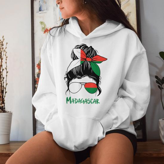 Sweat à Capuche Madagascar Drapeau Malgache - Pull Homme Femme Enfant Avec Motif Madagascar