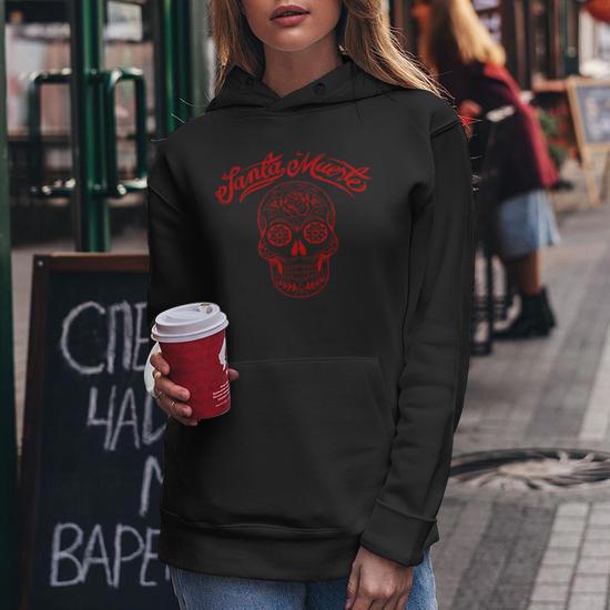 Hoodie Surdimensionné Femme Sugar Skull Mexico – Flanelle Chaude, Capuche, Poche – Couverture à Manches Longues Pour Intérieur