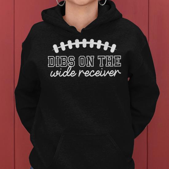 Football Girlfriend Dibs On The Wide Receiver For Women Women Hoodie Monsterry UK