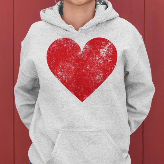 Sweat-Shirt Chandail Cœur Saint-Valentin Femme - Dog Mum Empreinte Chien - Pull Amour Original