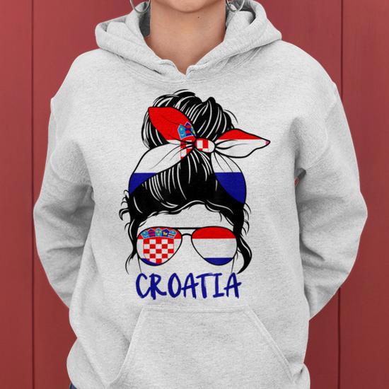 Sweat à Capuche Croatie Hrvatska - Coupe Classique, 241 G - Pour Supporters, Sport, Décontraction