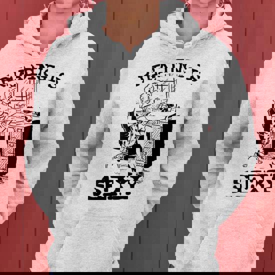 Sexy Pin Up Girl Comic Book Vintage Reading Is Sexy Women Hoodie