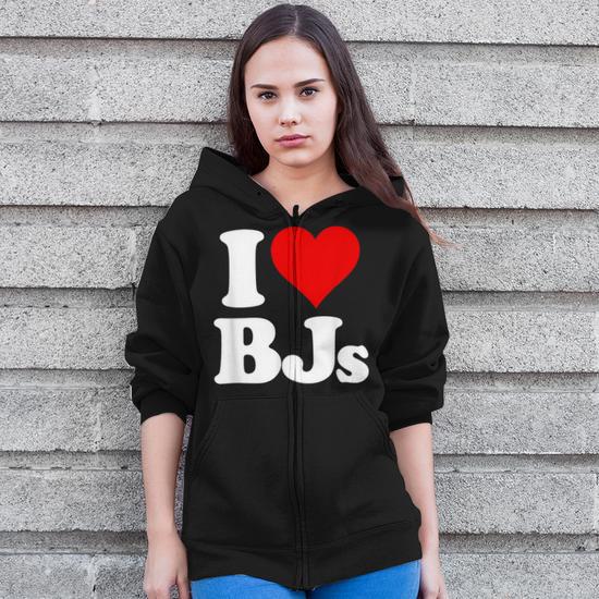 I Heart Love Bjs Bj Zip Up Hoodie Monsterry