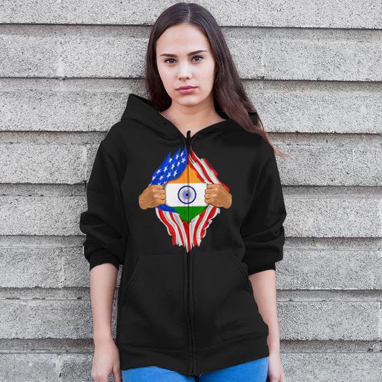 Indian zipper hoodie sale