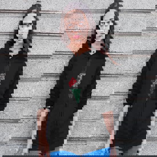 Palestina Libre Libre De Gaza Palestina Libre Sudadera Pdf Sudadera Con Mensaje De Palestina Libre - Diseño De Bandera Y Bordado Árabe - Algodón, 241 G Palestina Libre Libre De Gaza Palestina