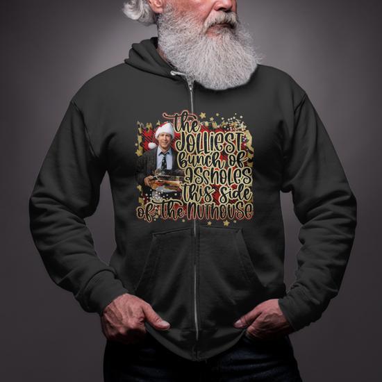 The Jolliest Bunch Of Christmas Shirt Christmas Zip Up Hoodie Monsterry