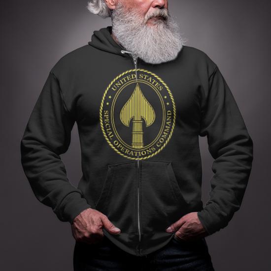 Us Special Operations Command Socom Military Morale Zip Up Hoodie