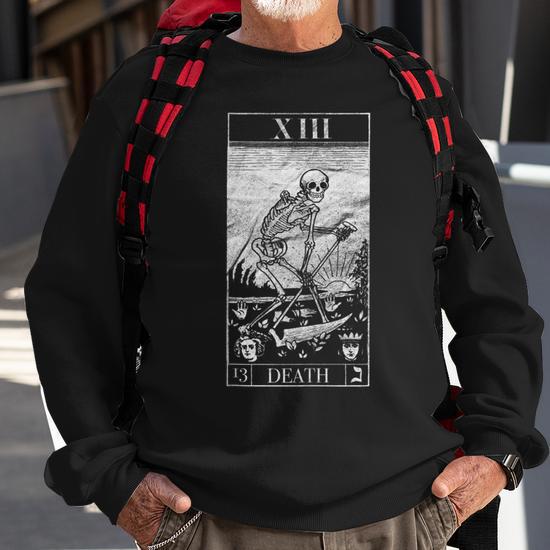 Blackcraft The Grim Reaper Vintage Death Tarot Card Sweatshirt - Monsterry Blackcraft The Grim Reaper Vintage Death Tarot Card Sweatshirt - Monsterry