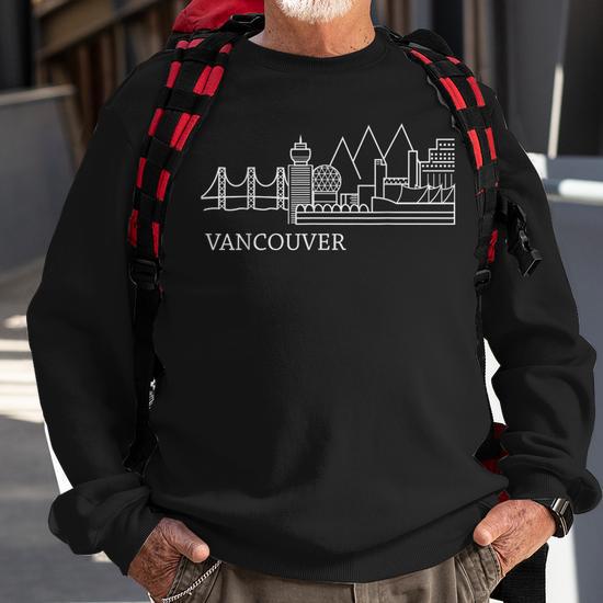 Vancouver Sweatshirt, Canada Moose Sweater, BC Pullover Hoodie, Unisex  Crewneck Gift, British Columbia, Womens Long Sleeve, Mountain Shirt -   Canada