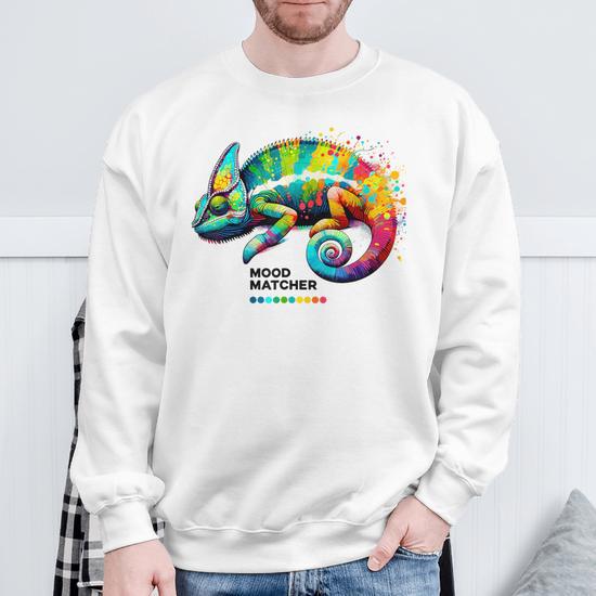 Chameleon Mood Matcher Color Changing Reptile Camouflage Sweatshirt Monsterry