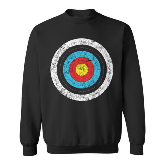 Retro Archery Target Hunter Sweatshirt Mazezy