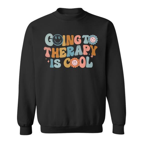 Going To The Therapy Is Cool Retro Feminist Sweatshirt Seseable UK