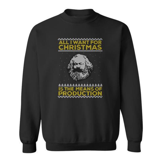 Karl Marx Ugly Christmas Sweater V2 Sweater e Cadeauxyz