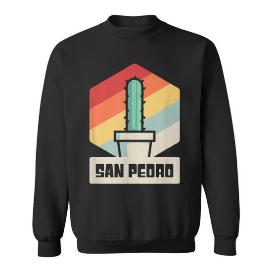 Retro Vintage Psychedelic Mescaline San Pedro Cactus Sweatshirt - Monsterry