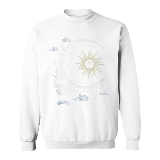 Aesthetic moon crewneck sweatshirt BULK shops