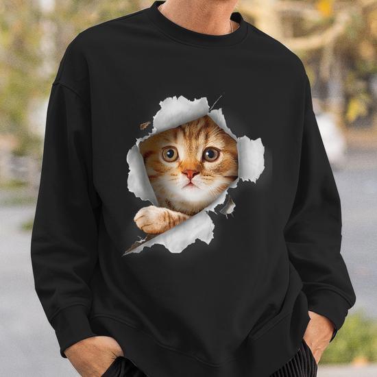 Cute cat sweatshirt best sale