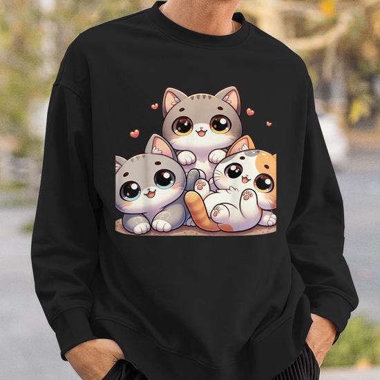 Gato Gatos Lindo Gatito Pila Kawaii Neko Anime Camisa de entrenamiento Regaloses