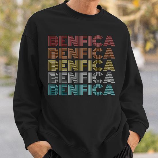 Sweatshirt Rétro Vintage Benfica - Pull à Capuche Classique Football