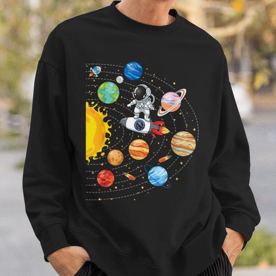 Sistema Solar Planetas Ciencia Espacio Astronauta Universo Galaxia Camisa de entrenamiento Regaloses