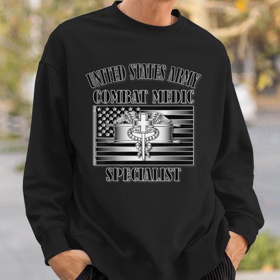 US Army Combat Medic Specialist Back Sweatshirt Monsterry