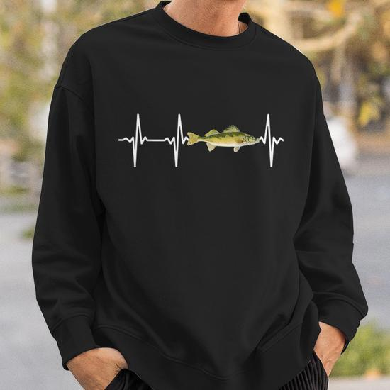 Walleye Heartbeat For Freshwater Fish Fishing Lovers T-Shirt - Monsterry
