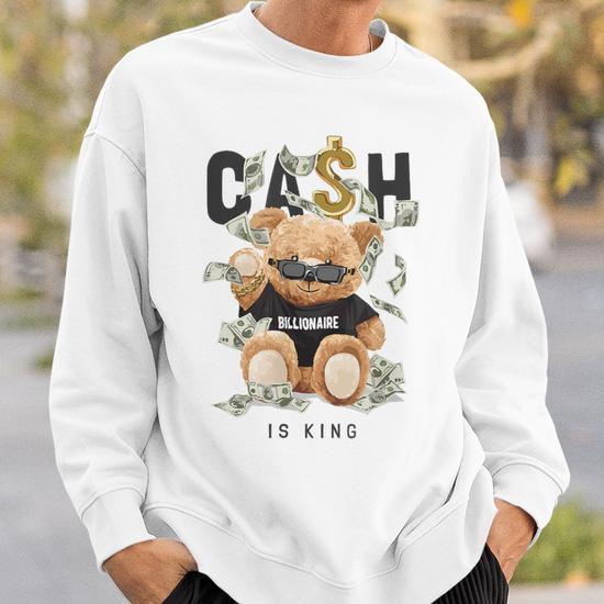 Teddy Cash Bear Billionaire Rich Money Millionaire King Sweatshirt Monsterry