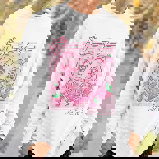 Video Gamer Japanese Kawaii Strawberry Milk Anime Aesthetic Sweatshirt Thegiftio UK