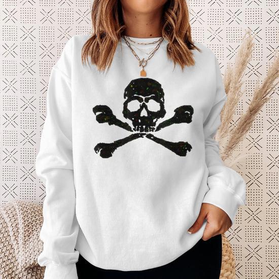 Skull And Crossbones Sweatshirt Monsterry CA