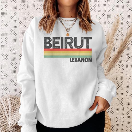Sweat-shirt "Beirut Liban" – Coupe Classique, Col Tissé – 241 G – Pour Homme Ou Femme – Déclaration Patriotique - 2