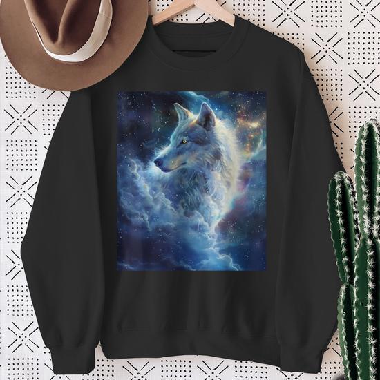 Galaxy wolf unisex hoodie best sale