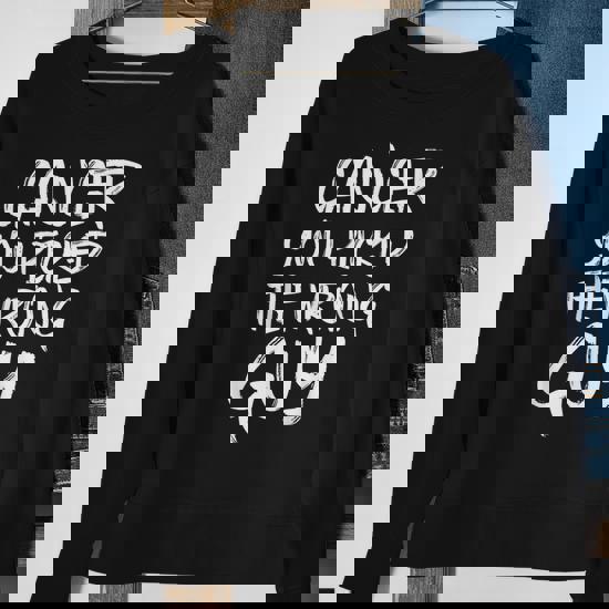 Cancer You Picked The Wrong Guy Fighter T-Shirt Cancer You Picked The Wrong Guy Fighter T-Shirt