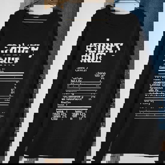 Cranberry Sauce Nutrition Facts Thanksgiving Costume Gifts T-Shirt
