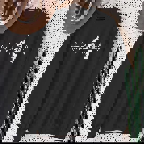 Drapeau Corse Corsica - Cœur - EKG Heartbeat Sweatshirt