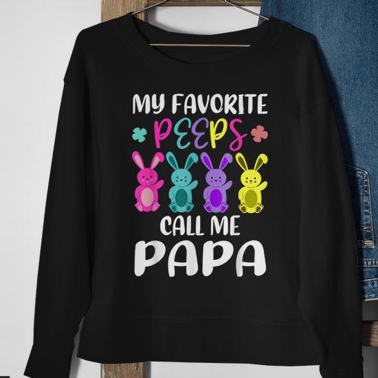 My Favorite Peeps Call Me Paw Dad Grandpa Men Easter Men's Back