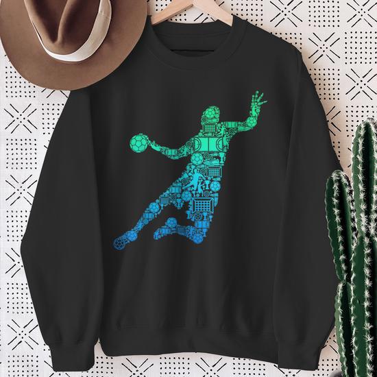 Sweat à Capuche Handball Garçon Homme Enfant - Design Joueur De Handball