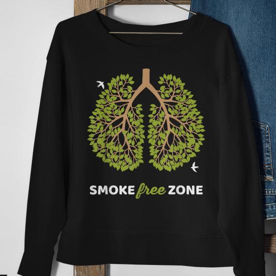 free tobacco gifts No Smoking Smoke Free Zone For World No Tobacco Day Sweatshirt