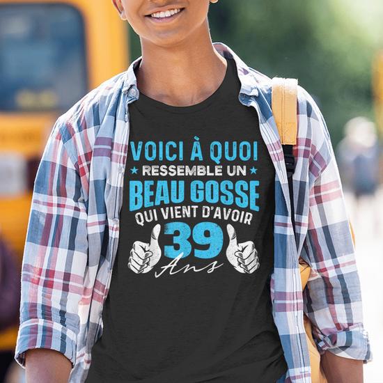 T-shirt Humoristique 'C’est Compliqué D’être Un Beau Gosse Et D’avoir 39 Ans' - Coupe Classique