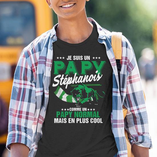 Sweat à Capuche « Grand-Père Stéphanois » - Cadeau Fête Des Pères Pour Supporter De Saint-Étienne