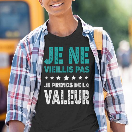 Carte Retraite Homme T-shirt Humour Retraite : Je Ne Vieillis Pas, Je Prends De La Valeur – Coton éco-responsable – Cadeau Original Pour Retraité T-shirt Coton Doux éco-responsable