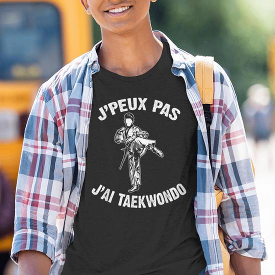 Sweat à Capuche J'Peux Pas J'ai Taekwondo - Cadeau Humour Pour Passionnés D'Arts Martiaux