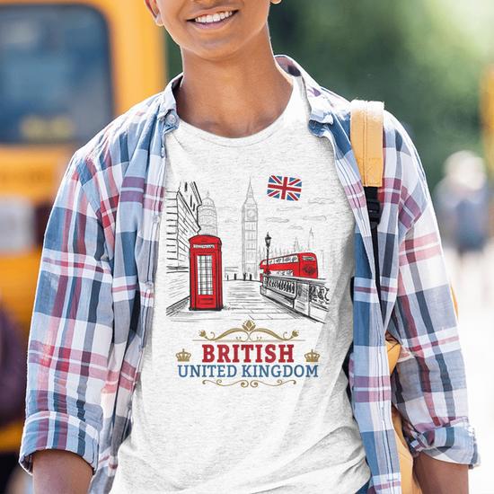 T-shirt Angleterre Femme Homme Enfant - Drapeau Anglais, Fierté British