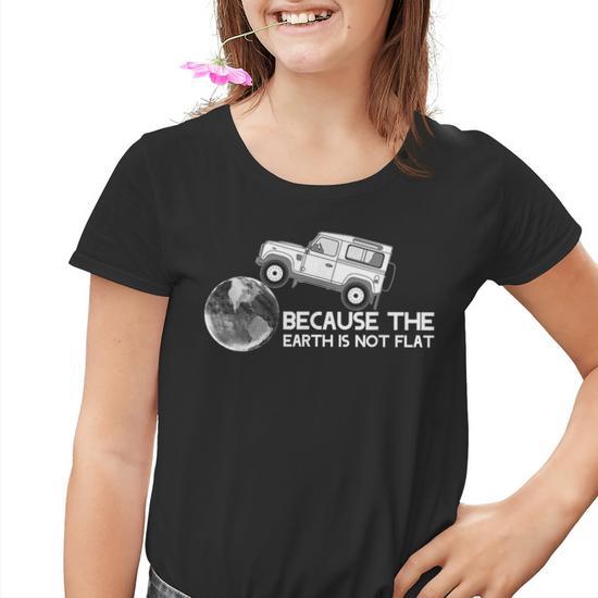 Sweatshirt Humour Scientifique "Earth Rover 4x4 - Parce Que La Terre N'est Pas Plate" - Coton 241 G - Message écolo Et Voyage - 5