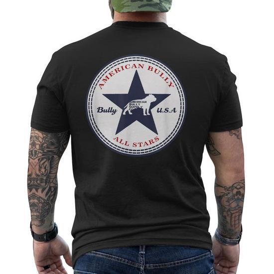 American Bully All Stars Bully USA Men s T shirt Back Print Monsterry